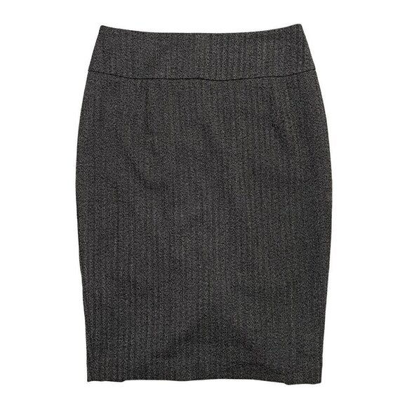 Mossimo | Stretch Herringbone Pattern A-Line Skirt | Black & White | Size: 2 - Picture 1 of 10